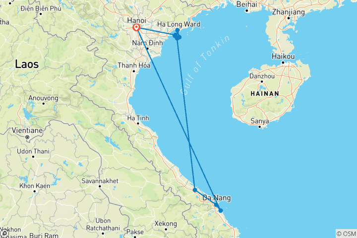 Map of Vibrant Vietnam: Hanoi to Hoi An