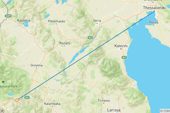 Carte du circuit Sentier de Warm Valley — À vélo et à pied à travers Valia Calda et le Zagori