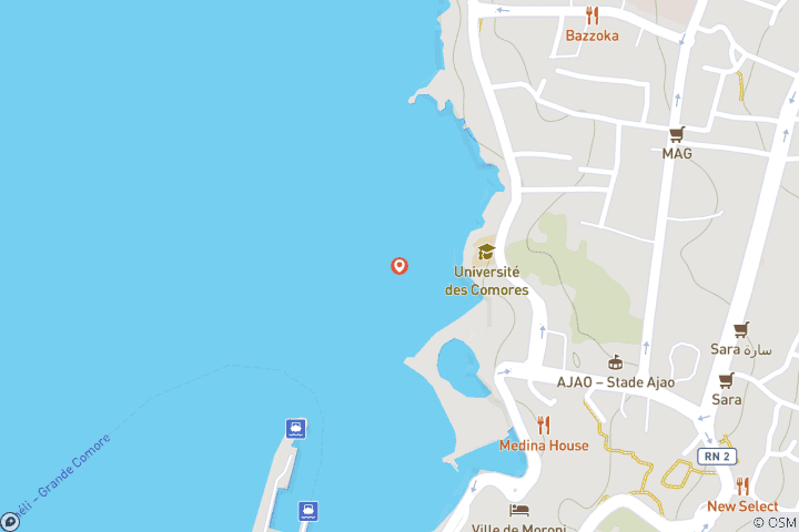 Mapa de Aventura de 7 días en las Comoras: volcanes, playas y cultura