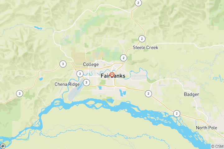 Map of 5-Day Alaska: The Date with Aurora (Bilingual:Chinese+English)