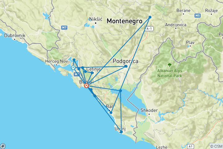 Karte von Montenegro: Das Erbe des Schwarzen Berges