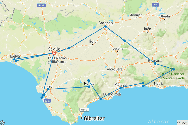 Carte du circuit À la découverte de l'âme de l'Andalousie