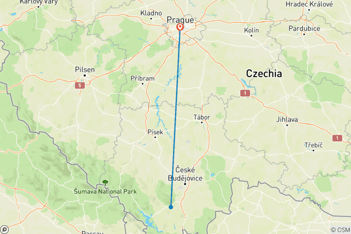 Carte du circuit Le meilleur de Prague en 5 jours