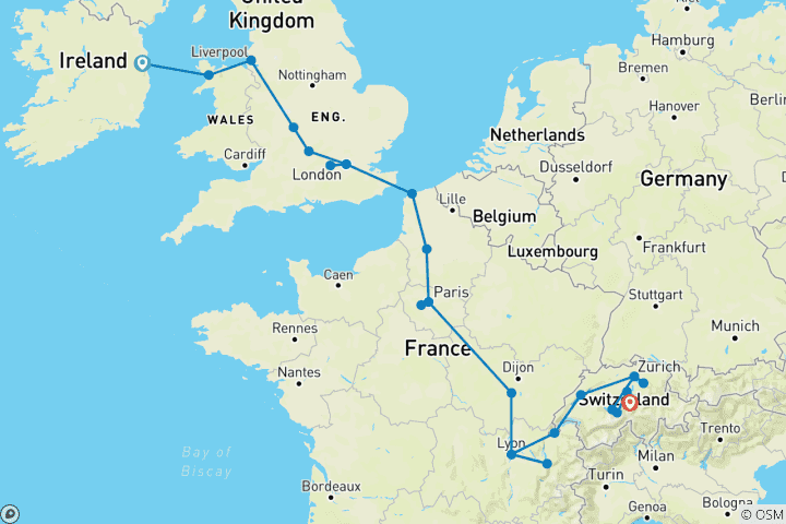 Kaart van Europa verkennen