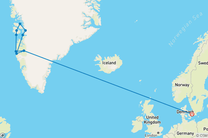 Map of Greenland: Disko Bay and Beyond (Ocean Victory)