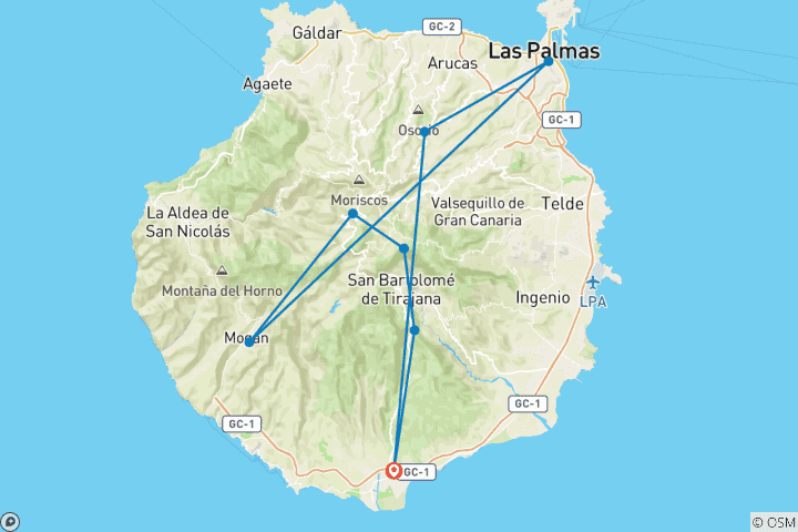 Map of Discover Gran Canaria: From Dunes to Volcanoes