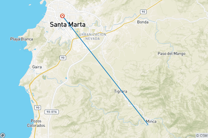 Map of Minca Madness: 2-Day Sierra Nevada Enduro Tour