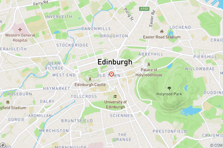 Carte du circuit Édimbourg – la ville de la magie, des fantômes et de Harry Potter