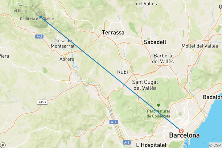 Carte du circuit Escapade de 4 jours à Barcelone : modernisme, panoramas et charme méditerranéen