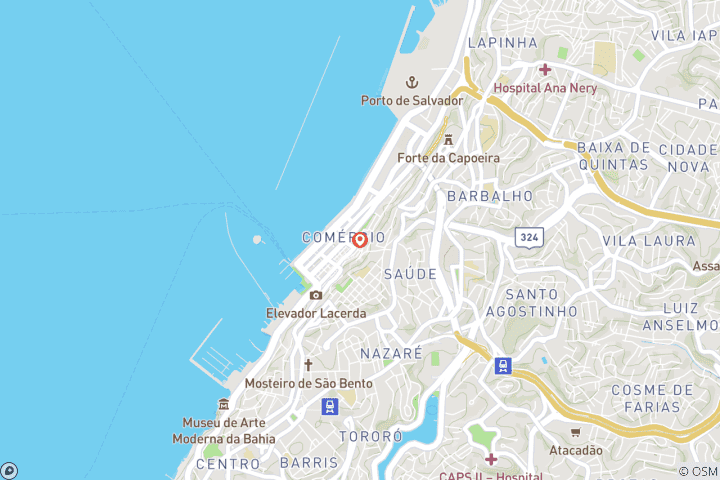 Kaart van Salvador, de ziel van Bahia