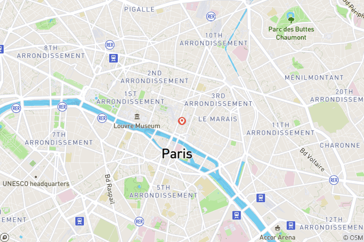 Carte du circuit Paris : un week-end riche en visites touristiques