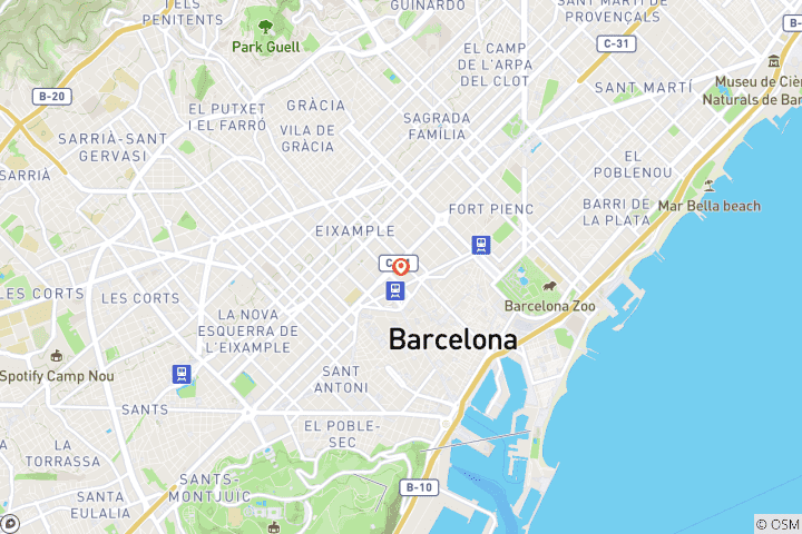 Carte du circuit Barcelone : une ville riche en culture