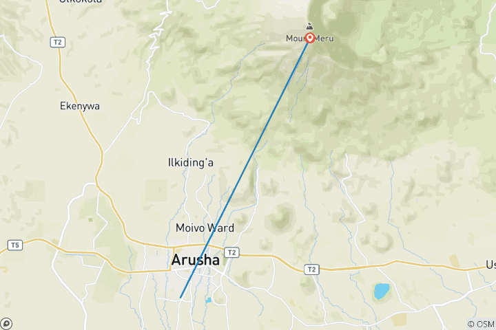 Kaart van Een ontspannen & avontuurlijke safari