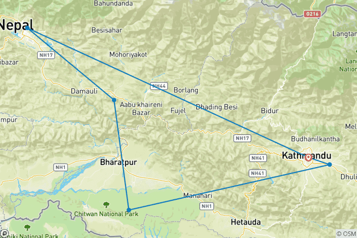 Map of Classic Nepal