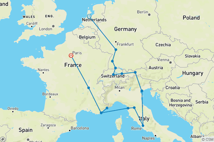 Mapa de Tapices europeos