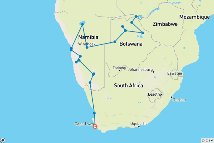 Mapa de Descubridor de dunas, deltas y cascadas