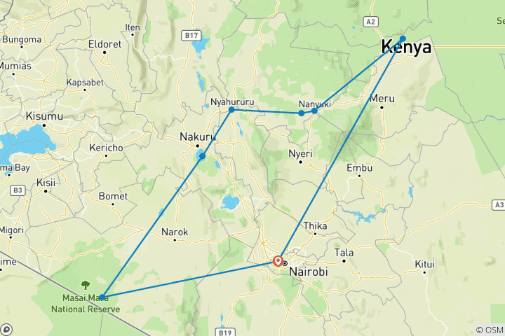 Map of Kenya: A Classic Safari