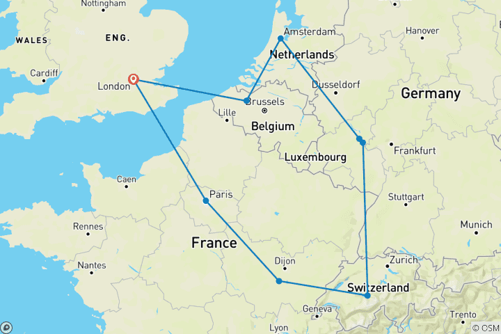 Mapa de Catador Europa Año Nuevo