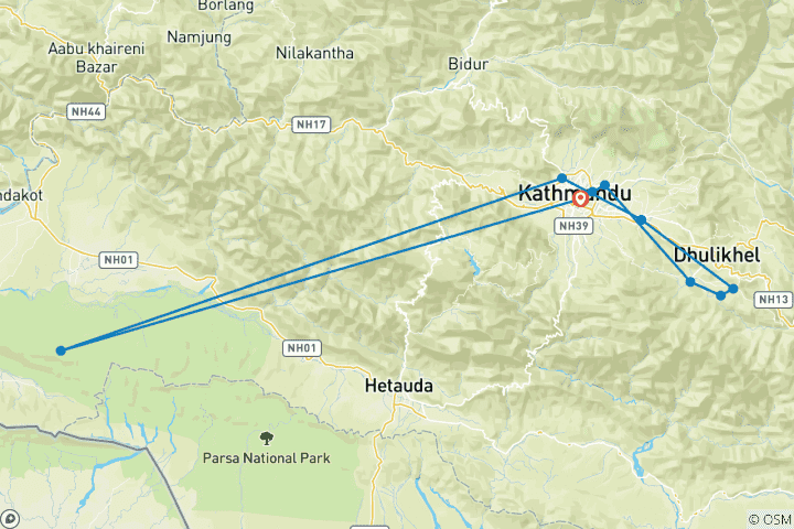Mapa de Aventura en Nepal