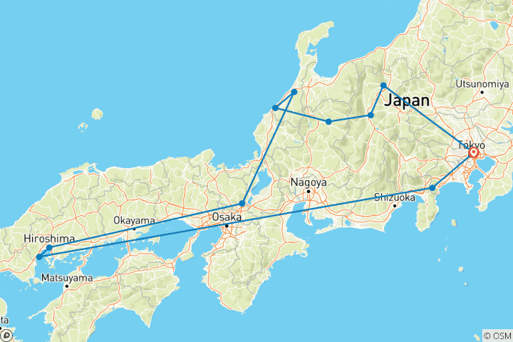 Carte du circuit Le Japon découvert