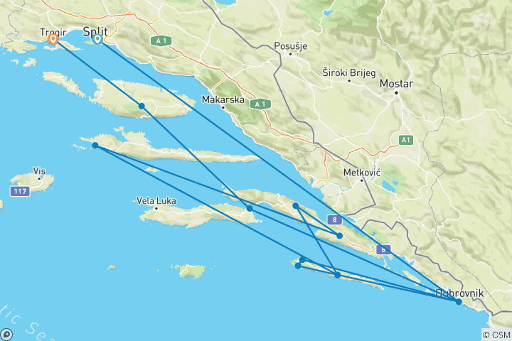 Mapa de Elegancia Dálmata (Crucero Clásico, cubierta superior)