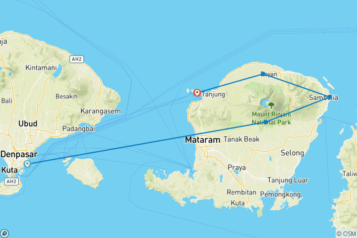 Map of Discover Lombok (5 destinations) (6 destinations)