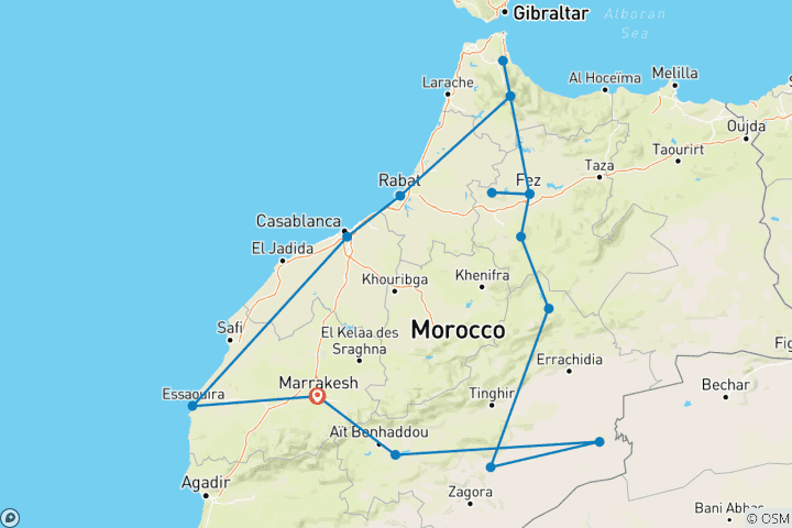 Carte du circuit Maroc exotique