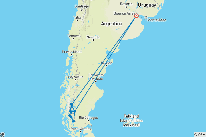 Map of Hike Patagonia In Depth