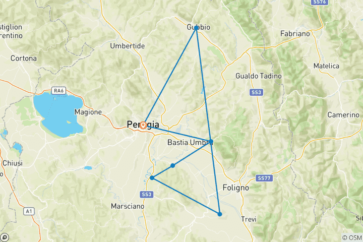 Karte von Authentisches Umbrien