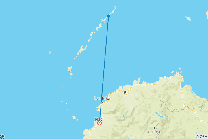 Map of Fiji Island Hopping Adventure 9D/8N