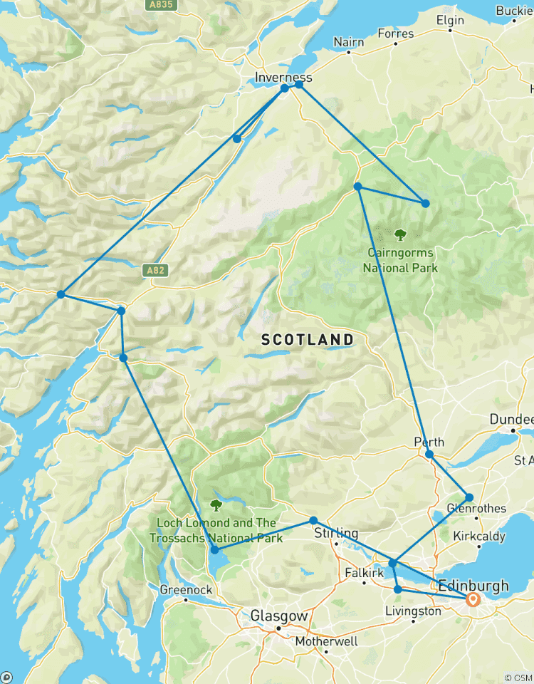 Outlander Trail - een rondreis in kleine groep - vanuit Edinburgh - incl. toegangsprijzen - 4 dagen-rondreis