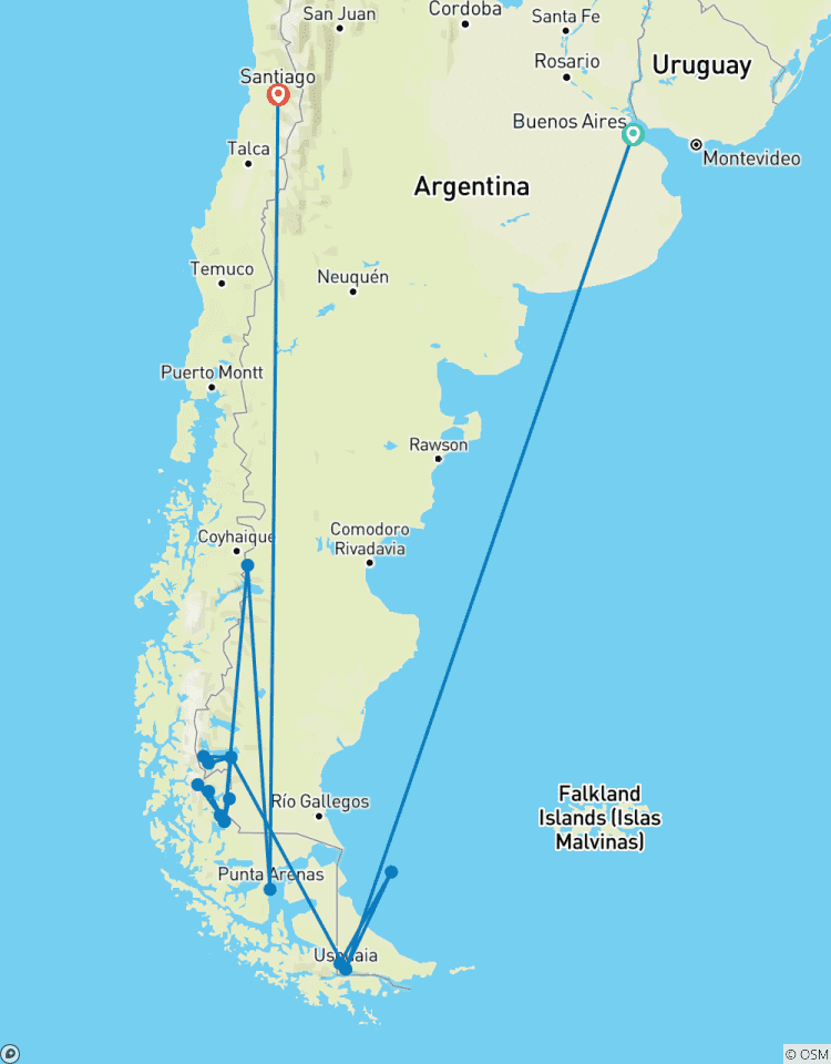 Wunder von Patagonien Rundreise