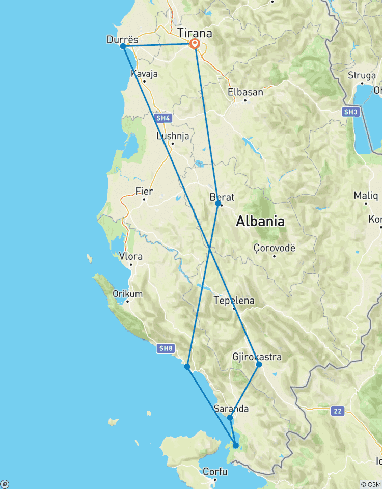 Circuito Albania: ciudades culturales y Estancia en la playa de Saranda