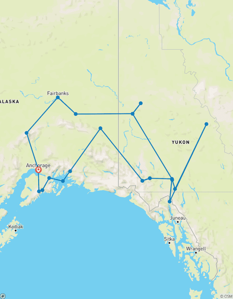 Circuito Lo mejor de Yukón y Alaska - desde/hasta Anchorage