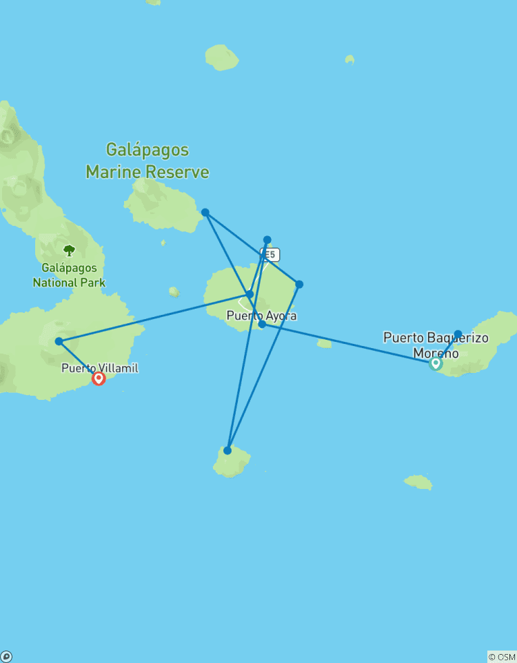8 jours aux Galápagos pour faire le tour complet des îles circuit