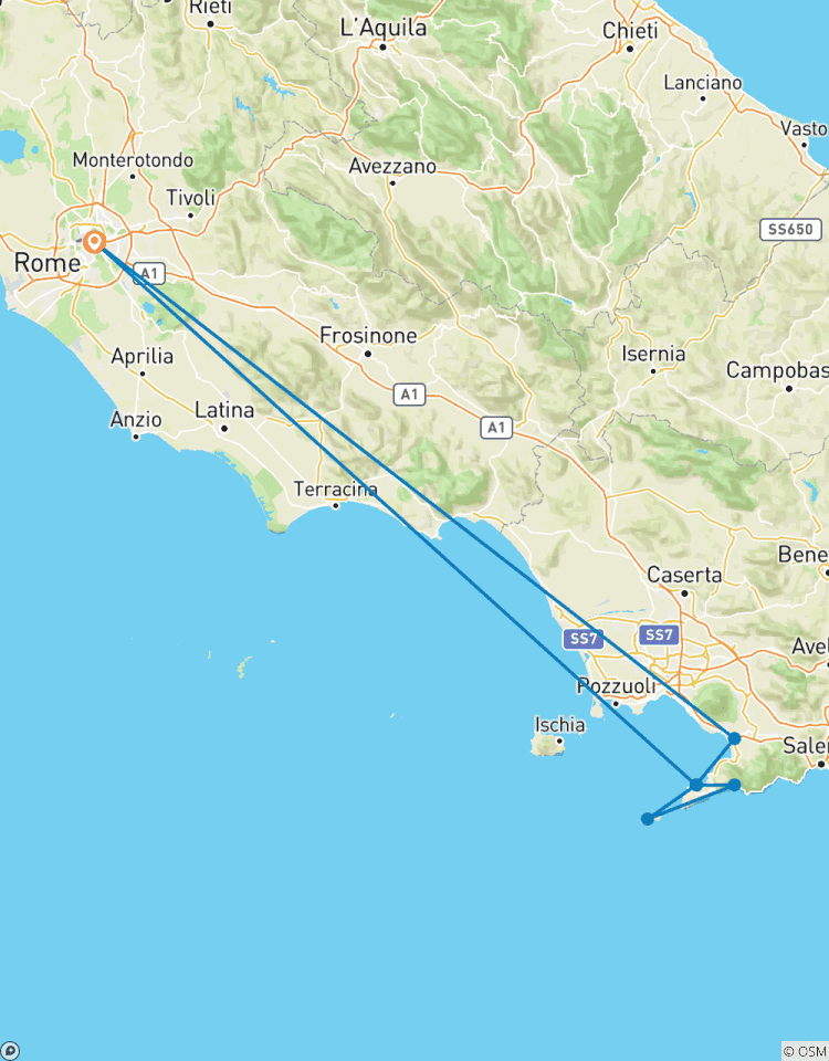 De Rome à la côte amalfitaine circuit