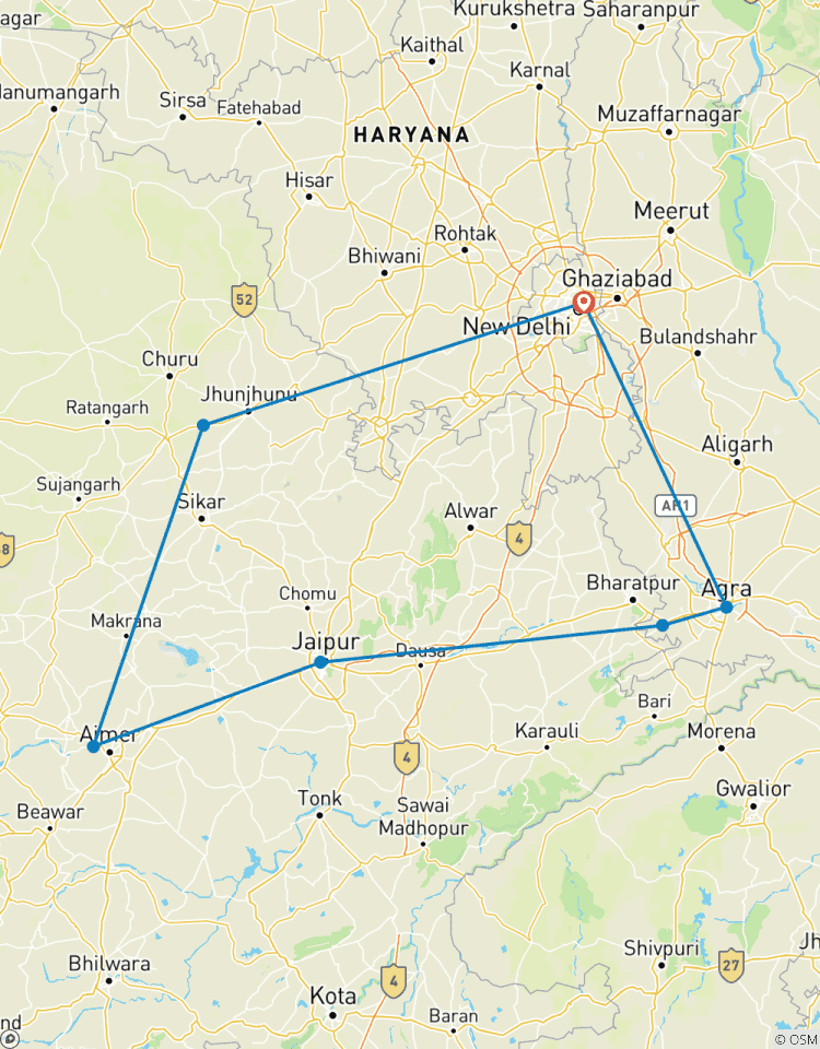 Circuito Circuito al triángulo de oro de la India con Pushkar y Mandawa