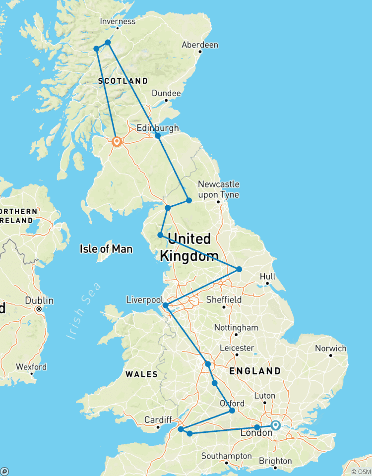Circuito Inglaterra y Escocia (Clásico, Verano, Fin de Glasgow)