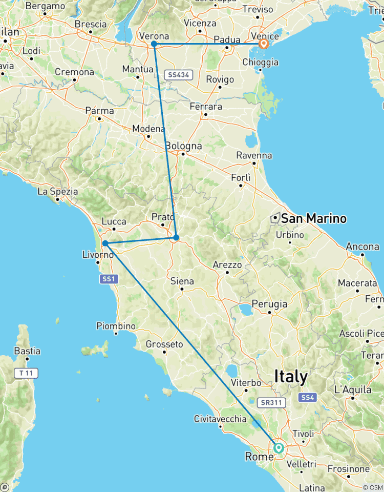 Rome, Florence & Venetië-rondreis
