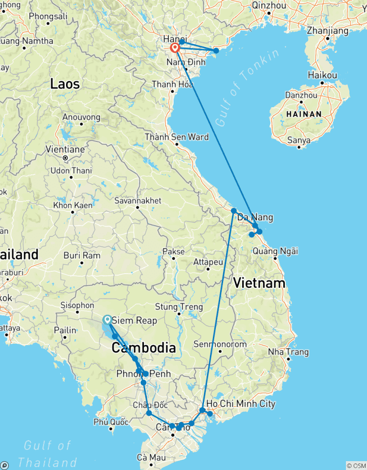 Des temples d\'Angkor au delta du Mékong et aux cités impériales (croisière port à port) (28 destinations) circuit