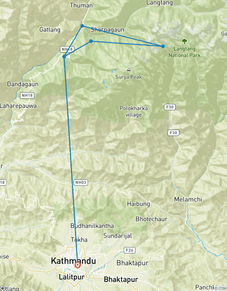 Circuito Excursionismo por el Valle de Langtang