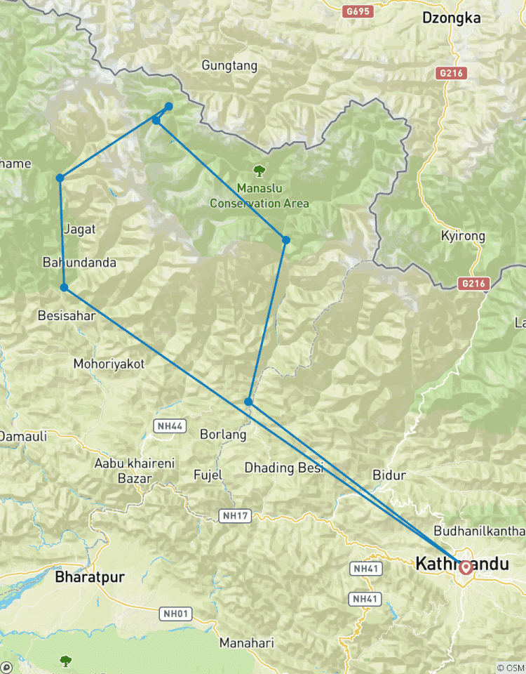 Circuito Excursionismo por el circuito del Manaslu