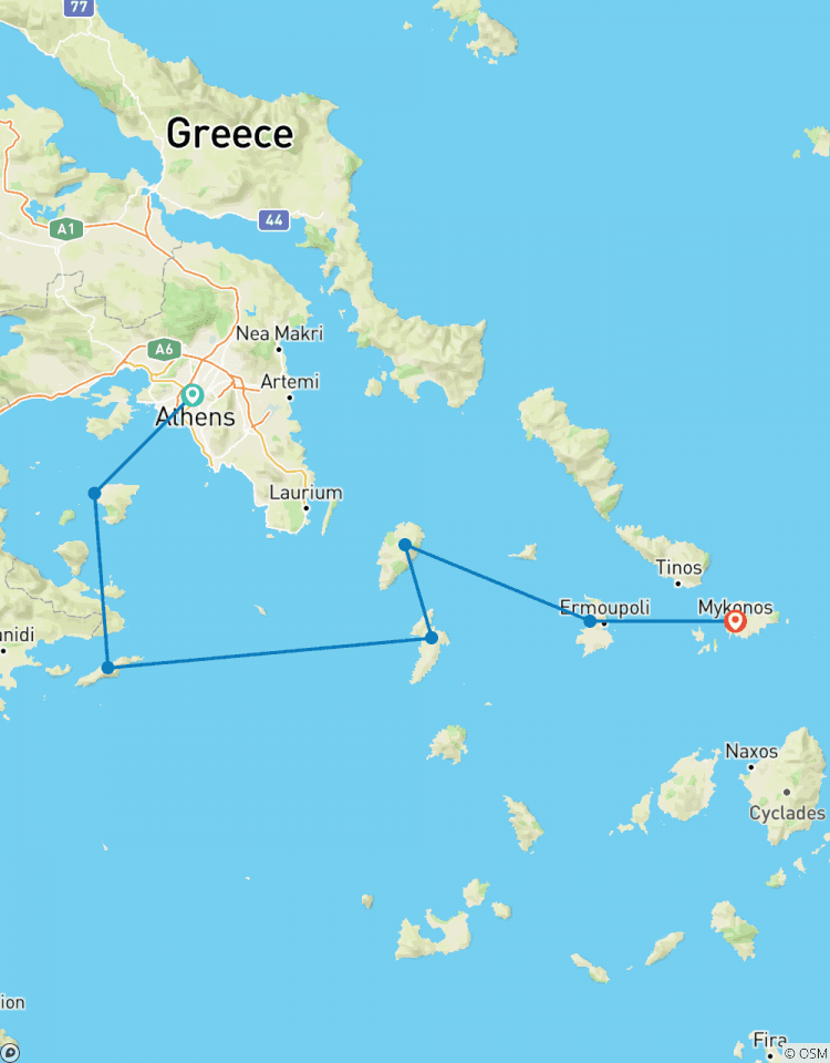 Sailing Greece - Athens to Mykonos Tour