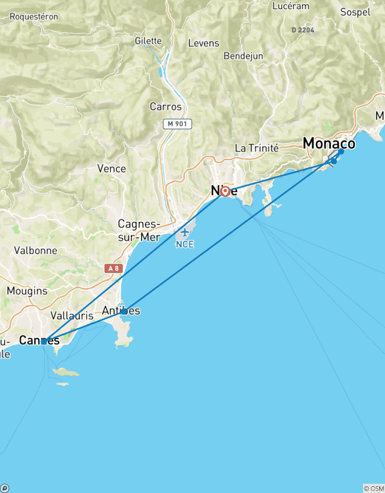 Circuito Riviera francesa: Mónaco-Monte Carlo, Cannes, Niza, Antibes