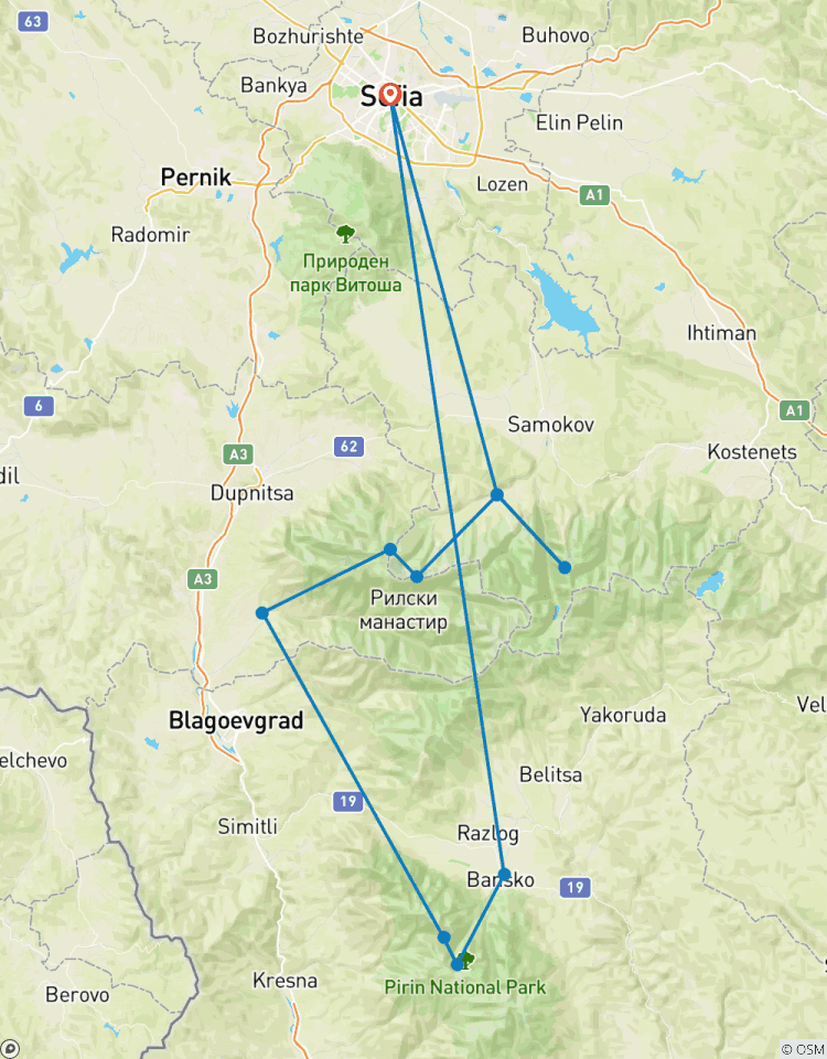 Circuito Picos y lagos de las montañas Pirin y Rila