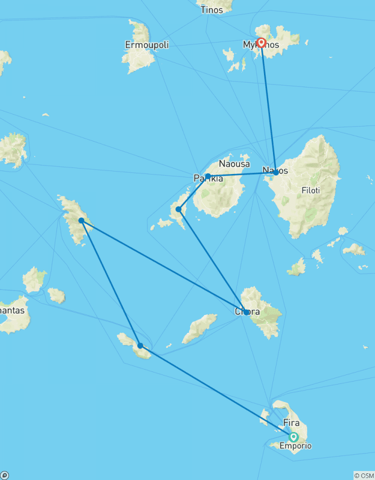 Sailing Greece - Santorini to Mykonos Tour