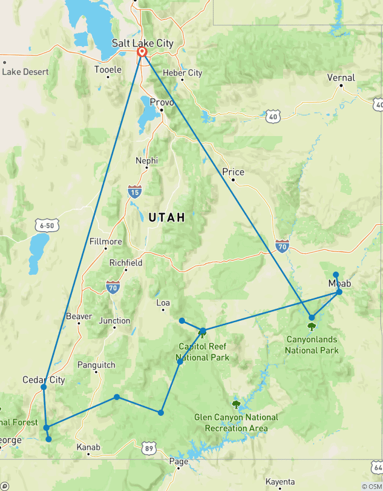 8 Tage Utahs Mighty 5 ab Salt Lake City Rundreise
