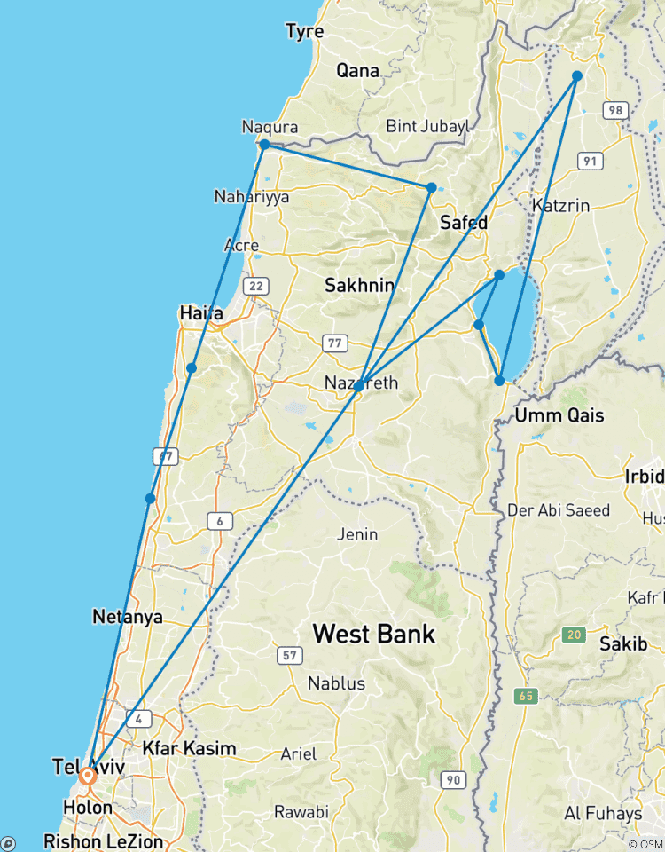 Nazareth, Césarée et Golan, 3 jours circuit