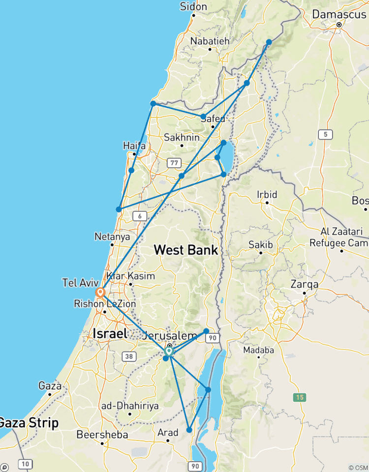 Circuit chrétien en Israël, 10 jours circuit