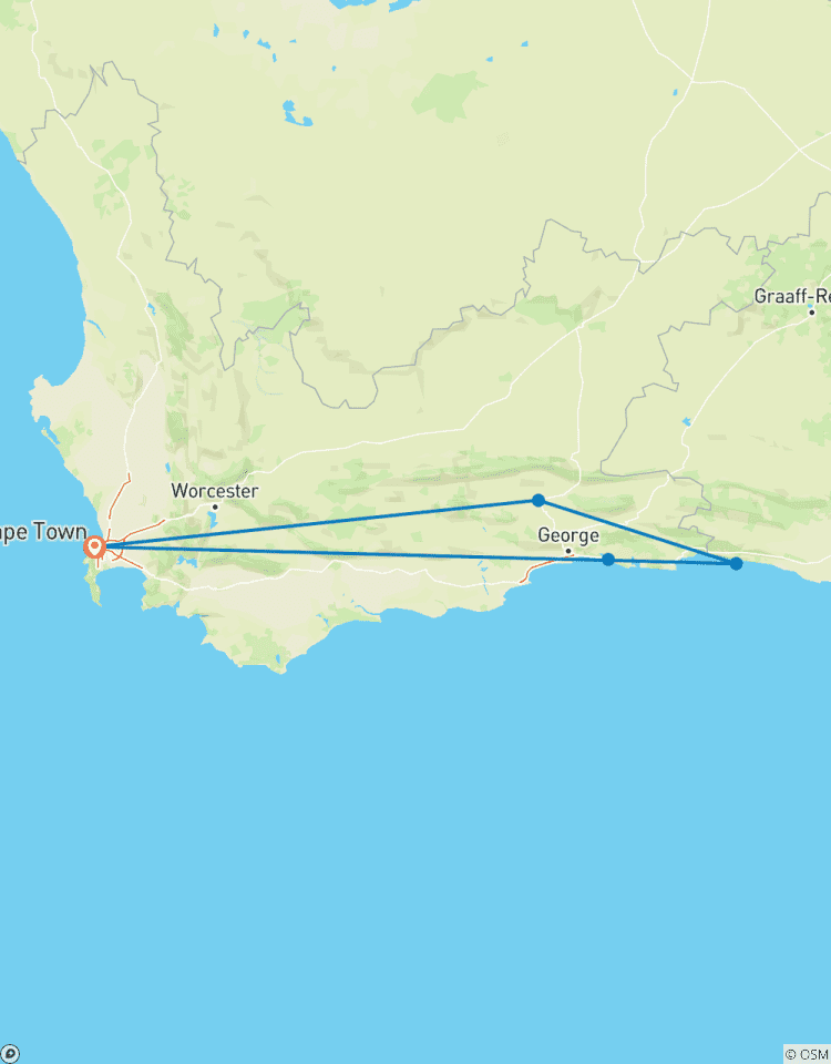 3 Tage Garden Route Big 5 & Bungy Safari Tour Rückfahrt Rundreise